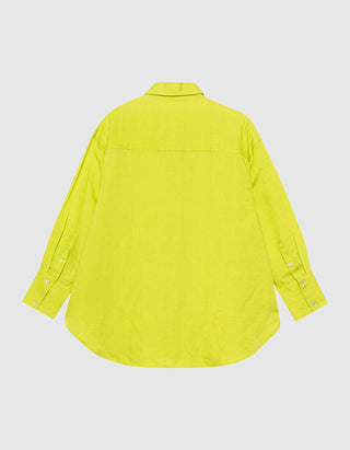 Oversize-Hemd aus Leinen-Mix