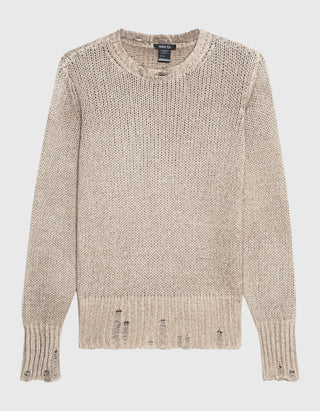 Destroyed-Look Kaschmir-Seiden-Mix Pullover