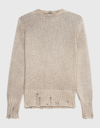 Destroyed-Look Kaschmir-Seiden-Mix Pullover