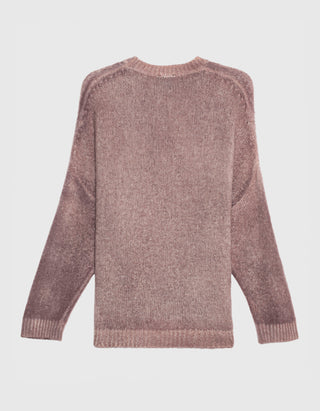 Oversize Kaschmirpullover Hand Painted Brushed