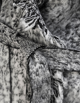 Oversize Woll-Kaschmir-Seiden Cardigan mit Bindegürtel