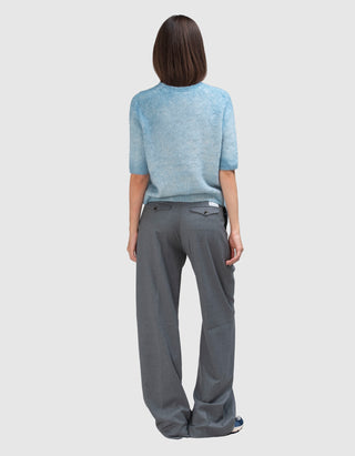 Kurzarm-Pullover mit Rundhalsausschnitt