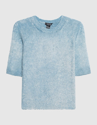 Kurzarm-Pullover mit Rundhalsausschnitt