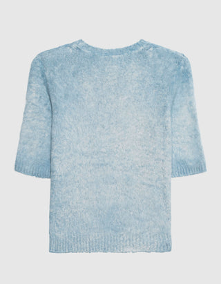 Kurzarm-Pullover mit Rundhalsausschnitt