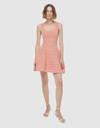 Mini Rippstrick-Kleid Cally