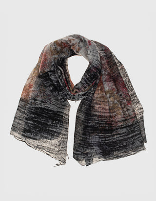 Gemusterter Kaschmir-Schal Cherry Bloom