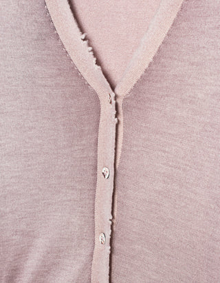 Kaschmir-Seiden Cardigan im Destroyed-Look