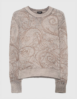 Bestickter Strickpullover