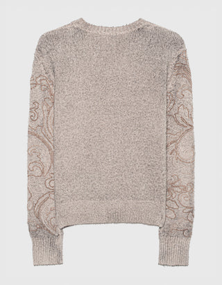 Bestickter Strickpullover