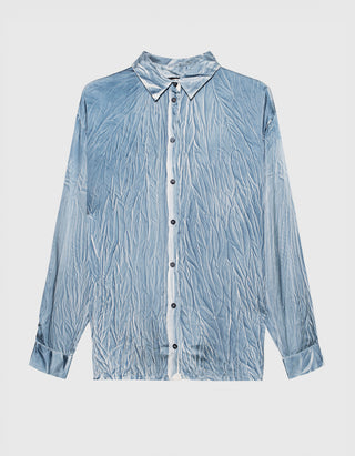 Seiden-Hemd Oversized Crumpled