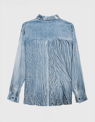 Seiden-Hemd Oversized Crumpled