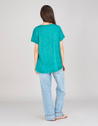 Cropped Straight-Leg Jeans Tiny mit Saumumschlag