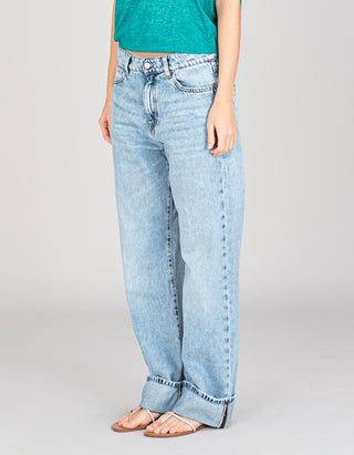 Cropped Straight-Leg Jeans Tiny mit Saumumschlag