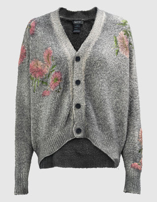 Strick-Cardigan Flower mit dekorativen Blüten