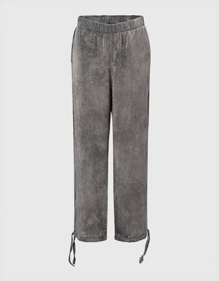 Wide-Leg Seiden-Mix Hose Faded