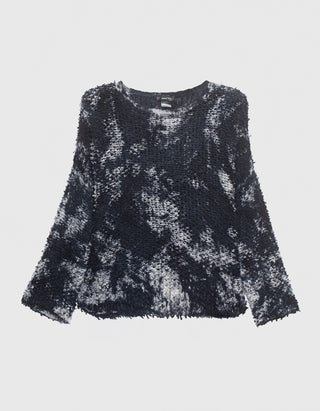 Bouclé Kaschmir-Seiden-Pullover