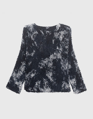 Bouclé Kaschmir-Seiden-Pullover