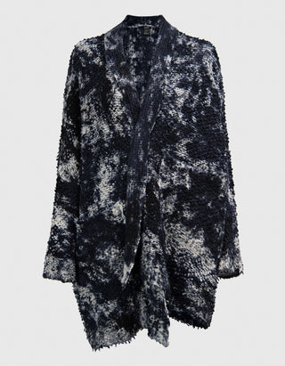 Oversize Bouclé Kaschmir-Seiden Cardigan