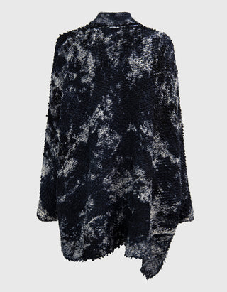 Oversize Bouclé Kaschmir-Seiden Cardigan