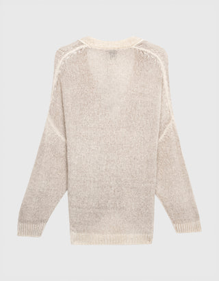 Oversize Kaschmir-Seiden-Cardigan