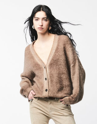 Oversize Kaschmir-Seiden-Cardigan
