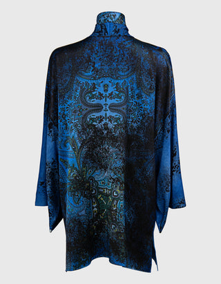 Material-Mix Kimono mit Kaschmir- und Seidenanteil