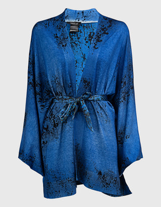 Material-Mix Kimono mit Kaschmir- und Seidenanteil