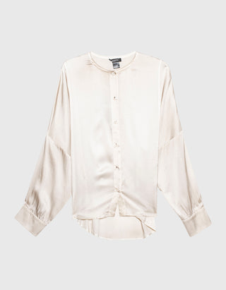 Oversize Seiden-Bluse