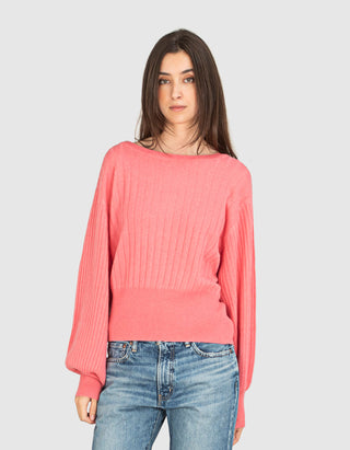 Gerippter Kaschmir Pullover