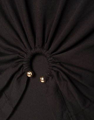 Cropped T-Shirt mit Ringdetail
