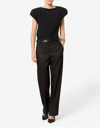 Asymmetrisches T-Shirt Sebani mit Schulterpolstern
