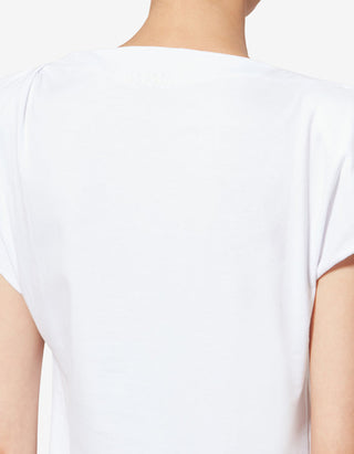 Asymmetrisches T-Shirt Sebani mit Schulterpolstern
