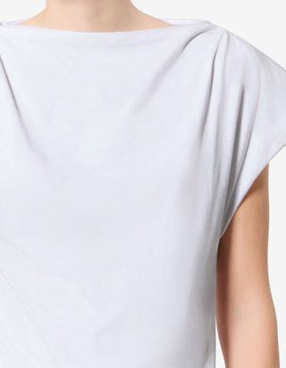 Asymmetrisches T-Shirt Sebani mit Schulterpolstern