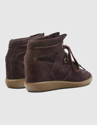 Wedge-Sneaker Bobby aus Veloursleder