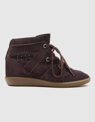 Wedge-Sneaker Bobby aus Veloursleder