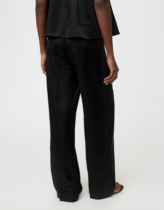 Wolle-Seiden-Mix Wide-Leg Hose