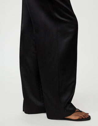 Wolle-Seiden-Mix Wide-Leg Hose