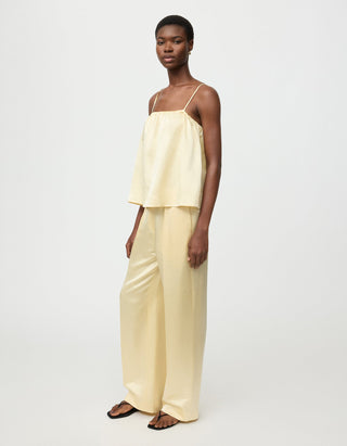 Wolle-Seiden-Mix Wide-Leg Hose
