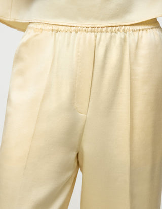 Wolle-Seiden-Mix Wide-Leg Hose