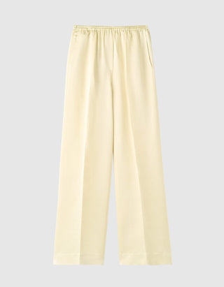Wolle-Seiden-Mix Wide-Leg Hose