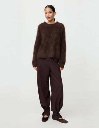 Oversize Fuzzy Kaschmir-Pullover Brushed