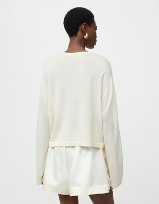 Seiden-Kaschmir-Feinstrickpullover