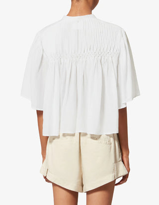 Baumwoll-Mix Bluse Destiny mit Biesen