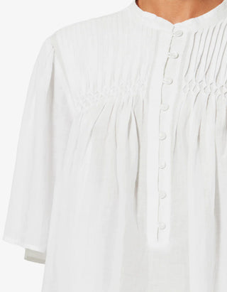 Baumwoll-Mix Bluse Destiny mit Biesen