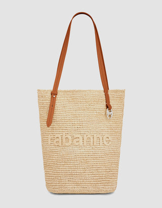 Raffia Tote Bag mit Logo