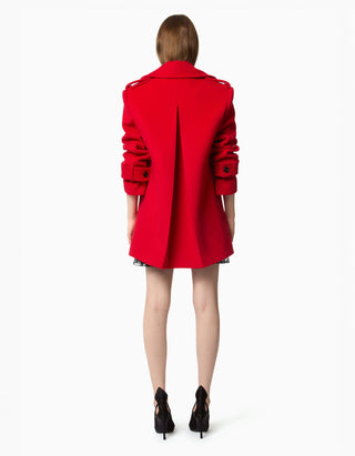 Doppelreihiger Woll-Mix Mantel mit Kaschmir-Anteil