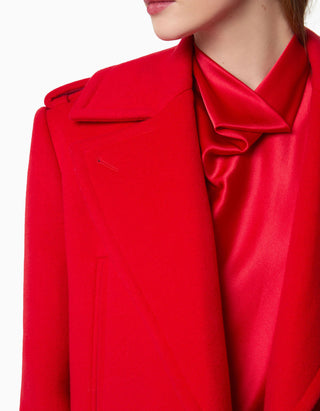 Doppelreihiger Woll-Mix Mantel mit Kaschmir-Anteil