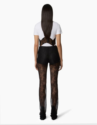 T-Shirt mit Spitzen-Einsatz