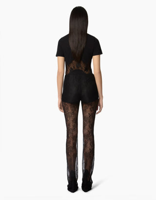 T-Shirt mit Spitzen-Einsatz