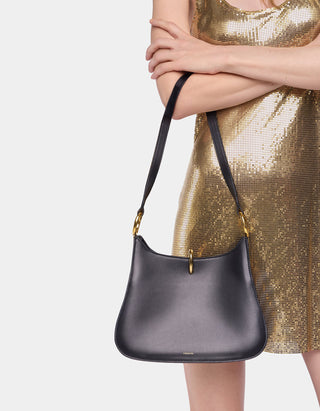 Ledertasche Ring Bag Medium mit Metall-Details